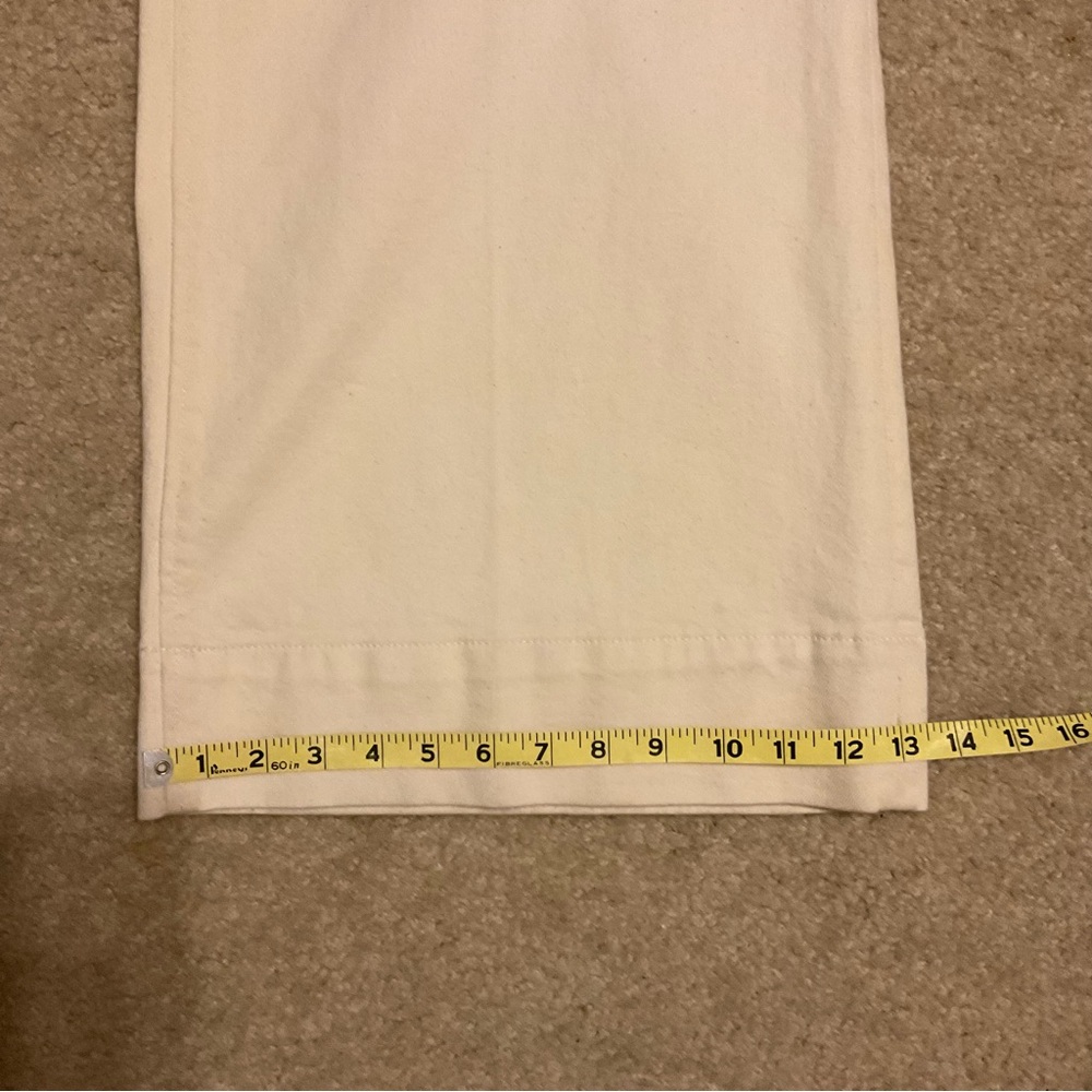 J. Crew Sailor Wide Leg Denim Pants Trouser with Gold Buttons Women’s 35 x 32 - Picture 5 of 13
